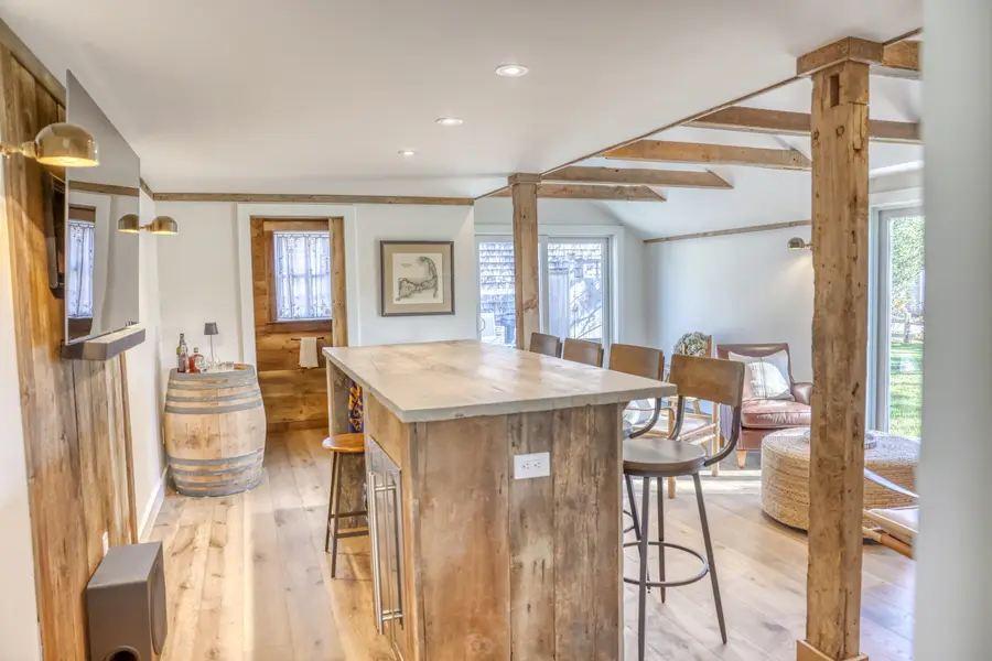 Bar island in reclaimed wood