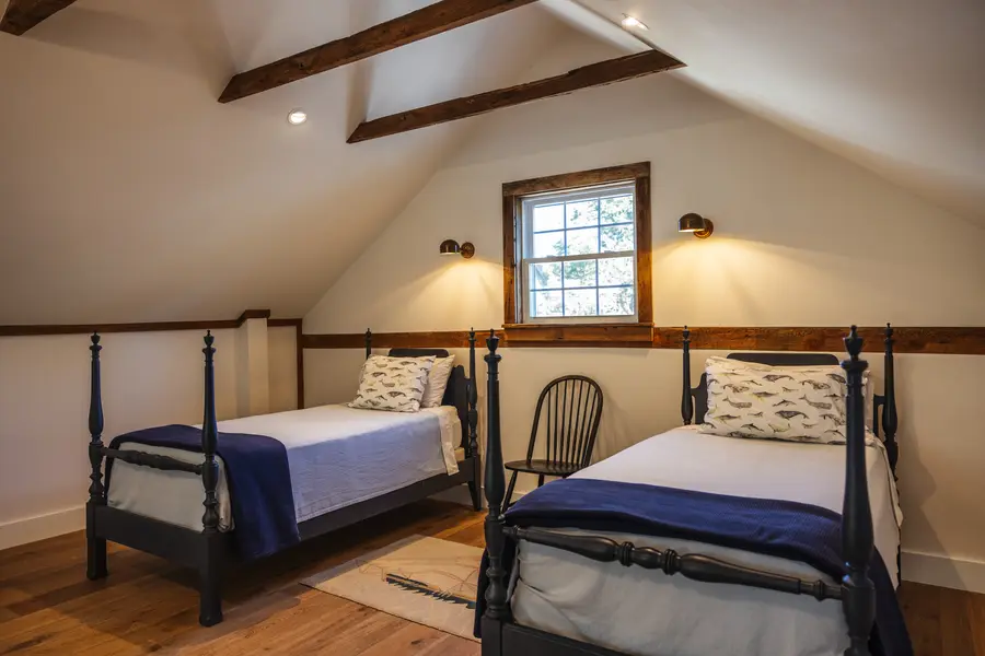 Twin beds in the loft