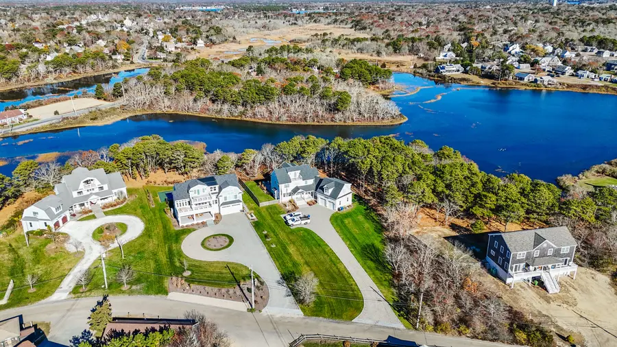 Beach house near West Dennis Beach seen from the air