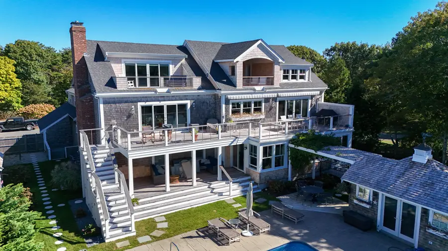 Rear decks, stairs and the pool patio