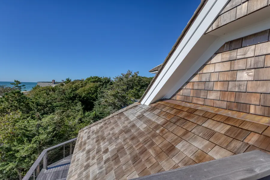 Cedar roof above the tree line