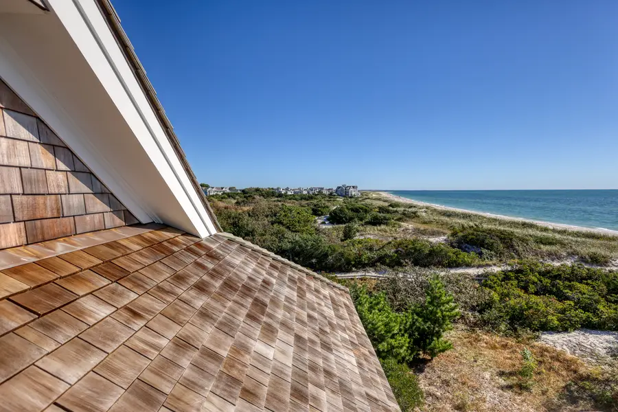 Cedar shake roof above the dunes